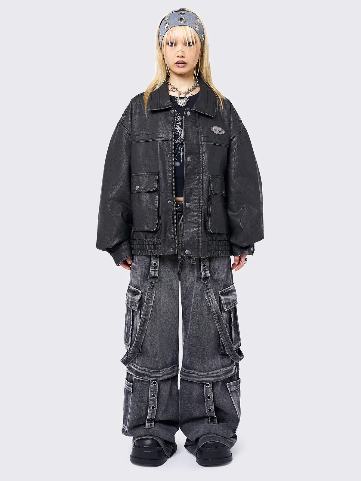 Roxy Black Bomber Jacket sold by Minga London product image thumbnail 2