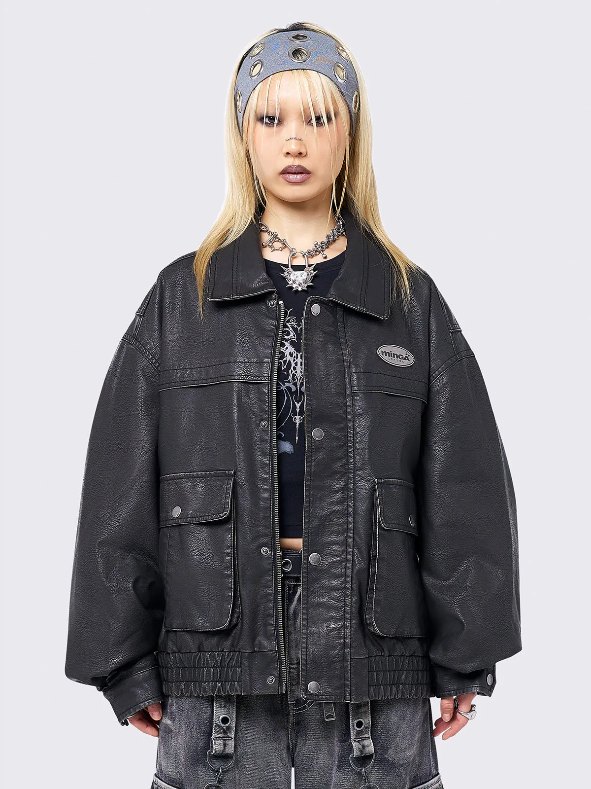 Roxy Black Bomber Jacket sold by Minga London product image thumbnail 3