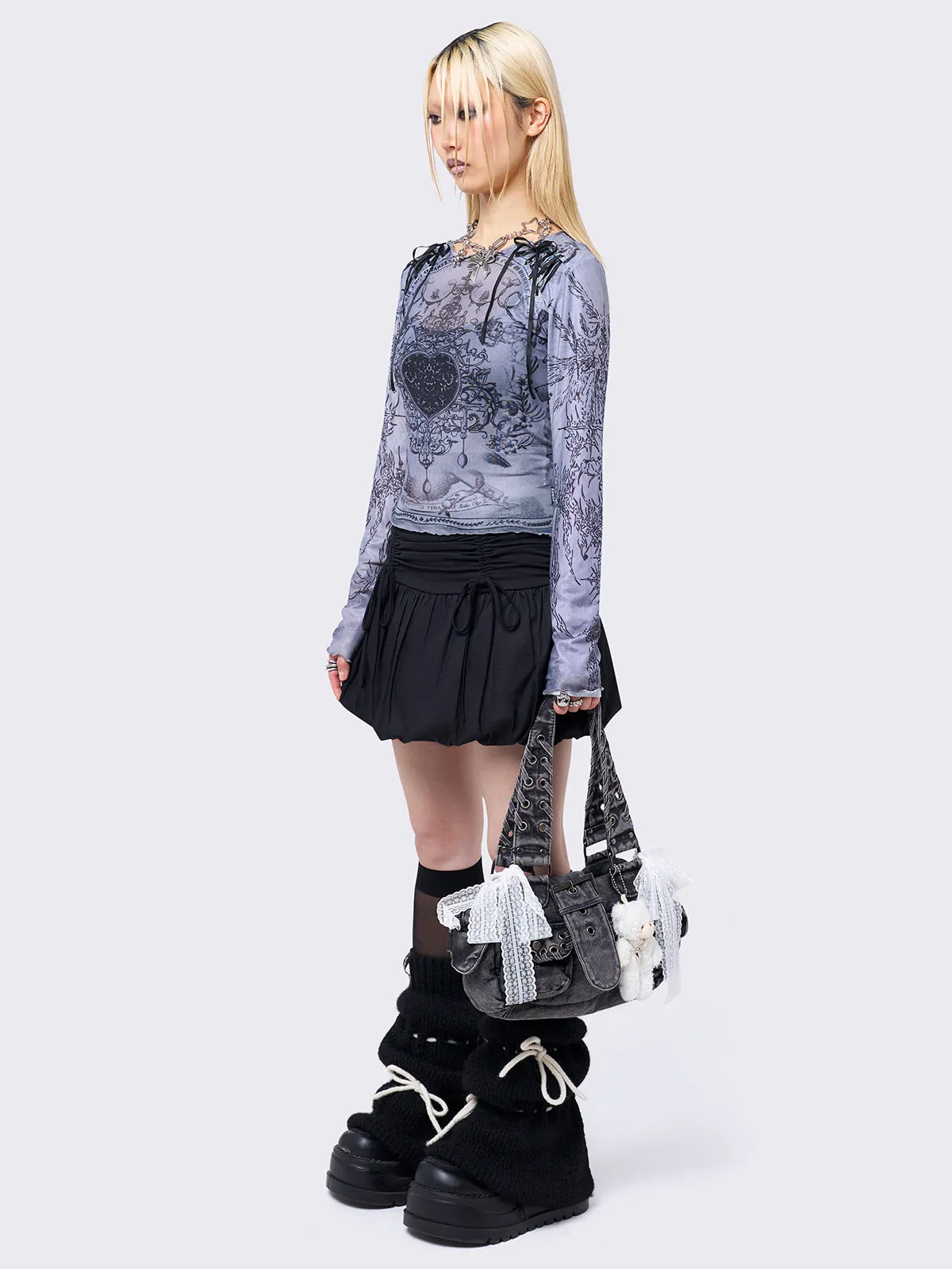 Nina Puffball Mini Skirt sold by Minga London product image thumbnail 4