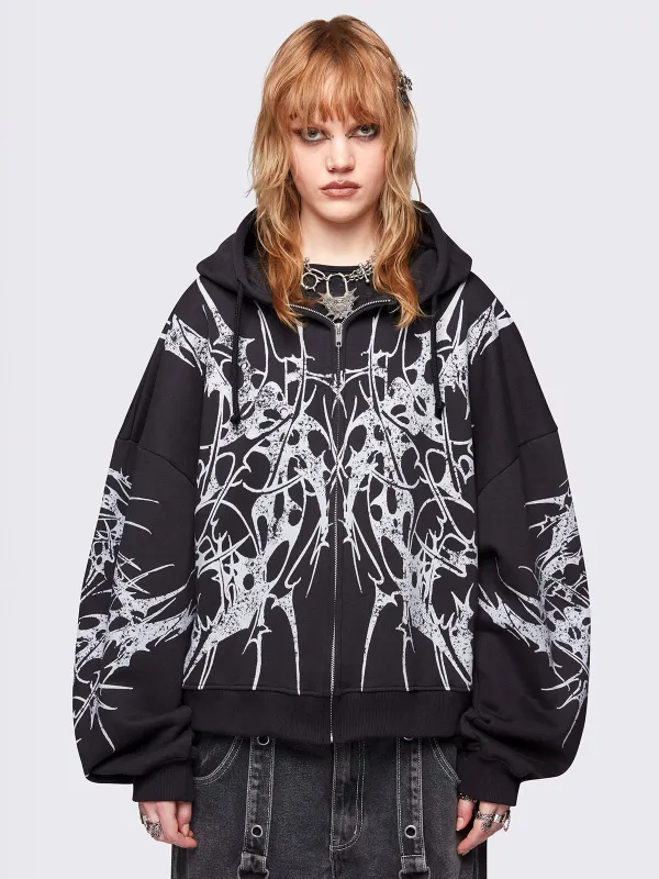 Insane Zip Up Hoodie sold by Minga London