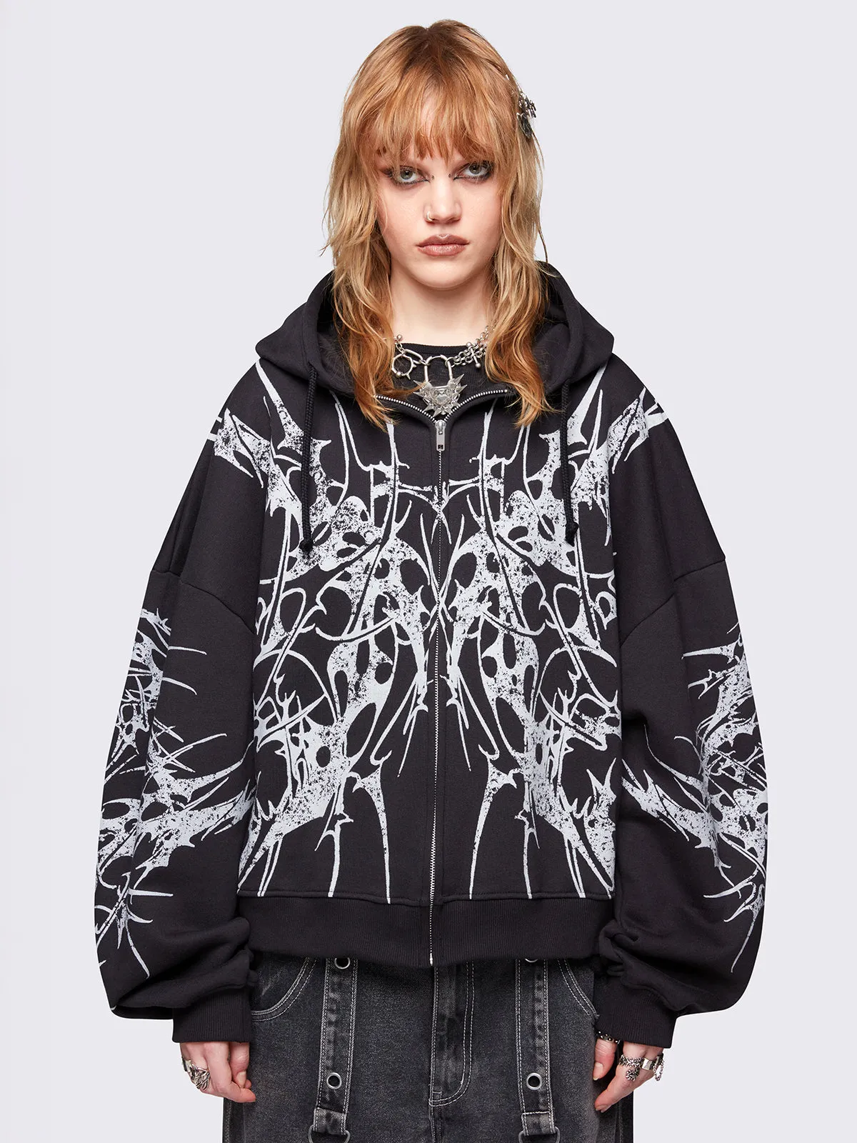 Insane Zip Up Hoodie sold by Minga London