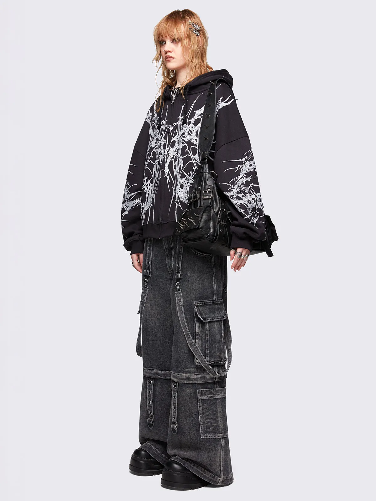 Insane Zip Up Hoodie sold by Minga London product image thumbnail 5
