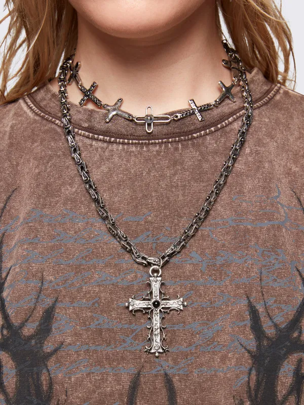 Saint & Sinner Necklace Set sold by Minga London