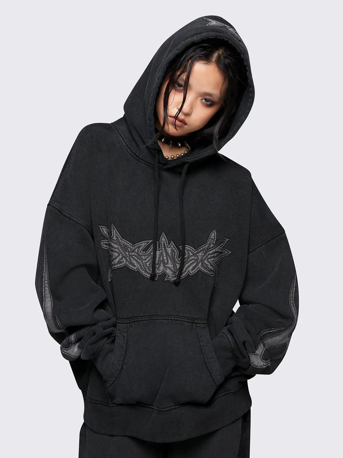 Raw Washed Hoodie sold by Minga London product image thumbnail 4