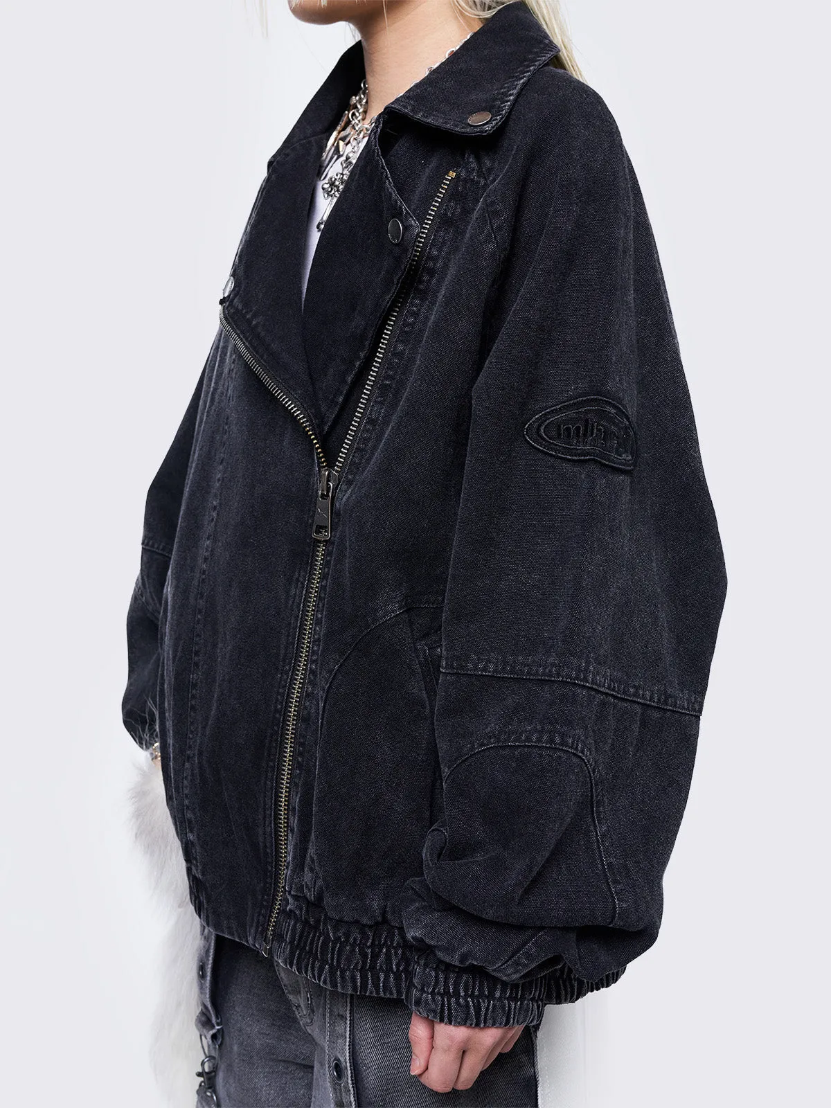 Harley Black Bomber Jacket sold by Minga London product image thumbnail 4