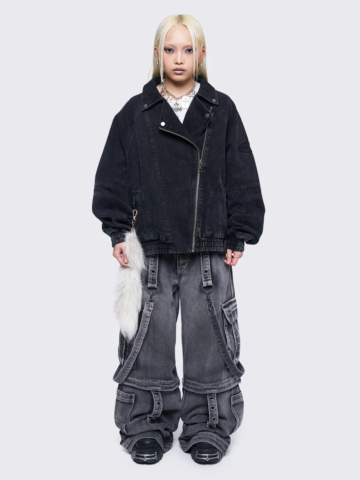 Harley Black Bomber Jacket sold by Minga London product image thumbnail 2