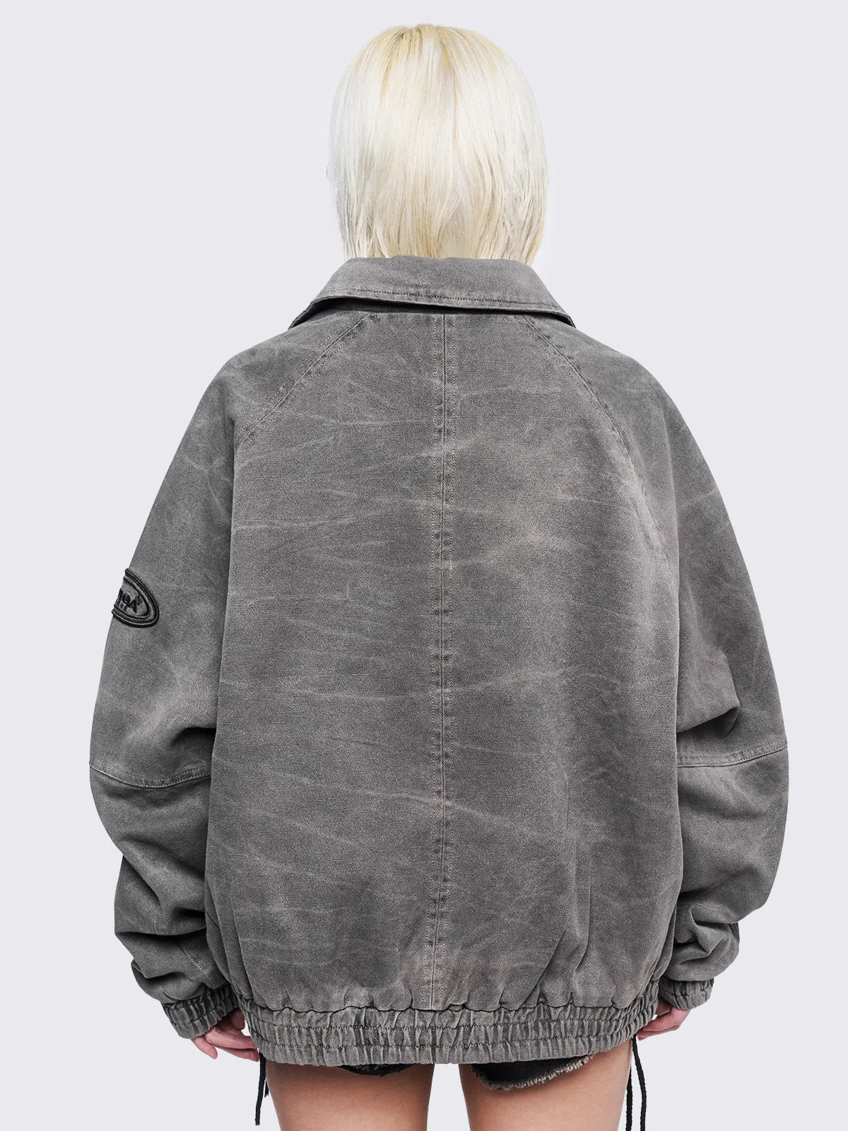 Harley Taupe Bomber Jacket sold by Minga London product image thumbnail 5
