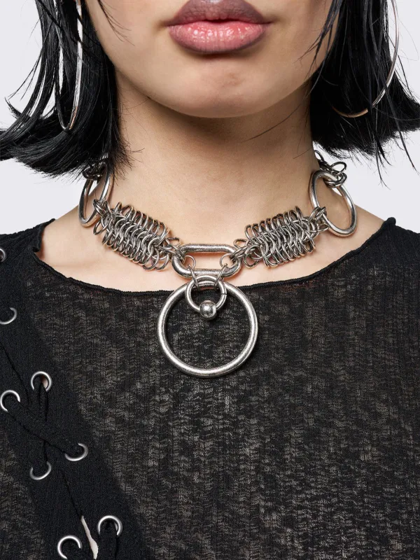 Gothic Cross Pendant Choker Necklace | Parallel