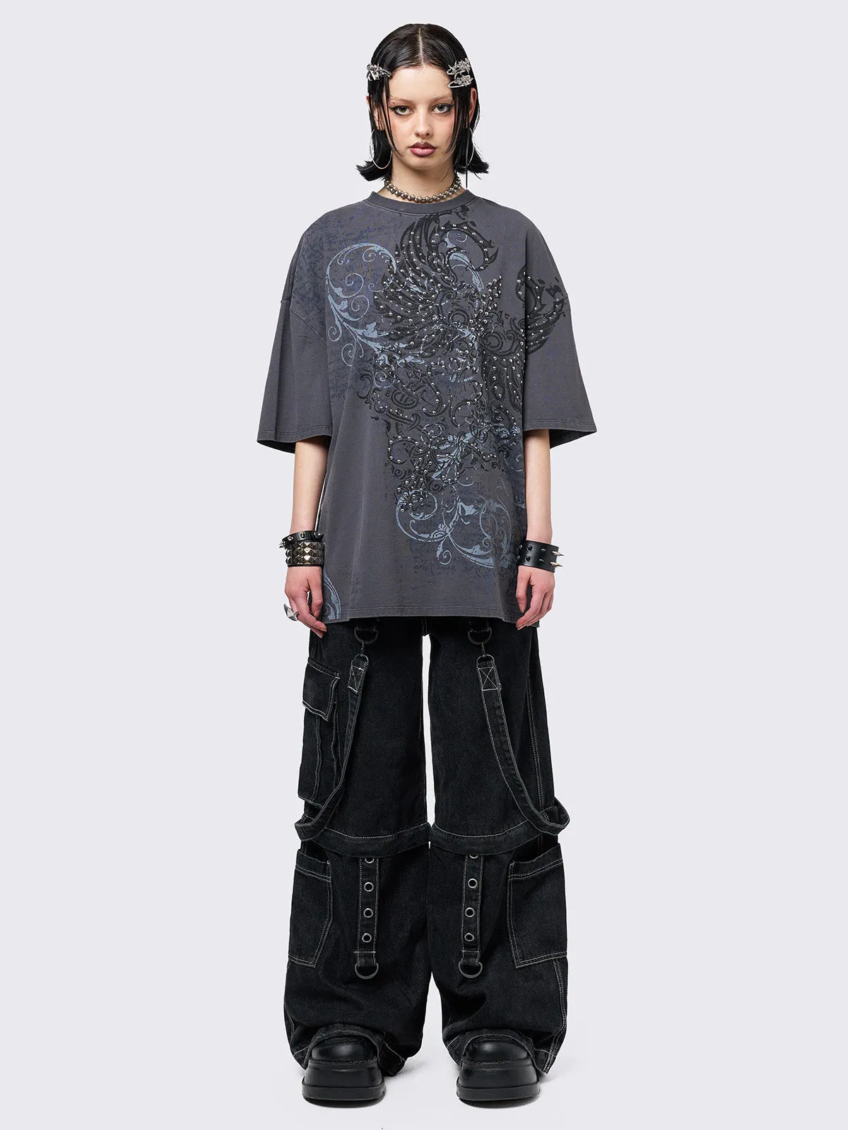Charcoal Washed T-Shirt sold by Minga London product image thumbnail 2