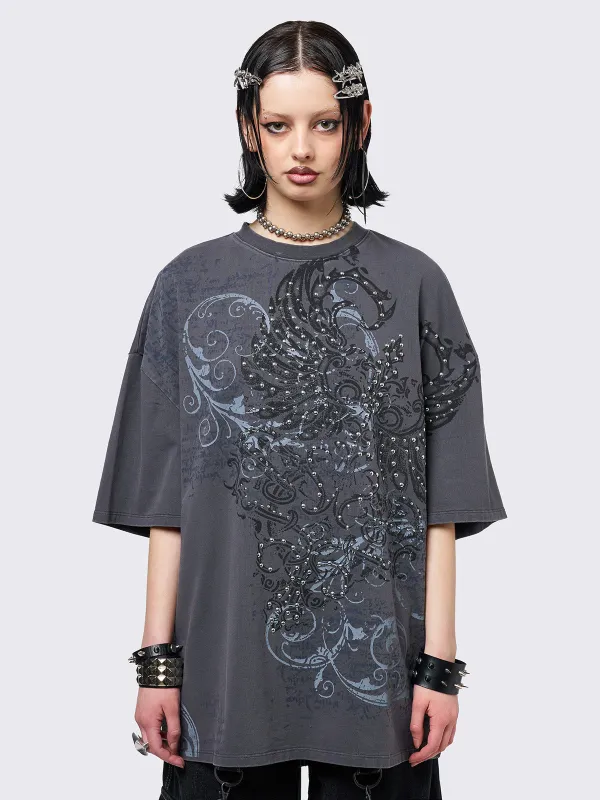 Charcoal Washed T-Shirt made by Minga London