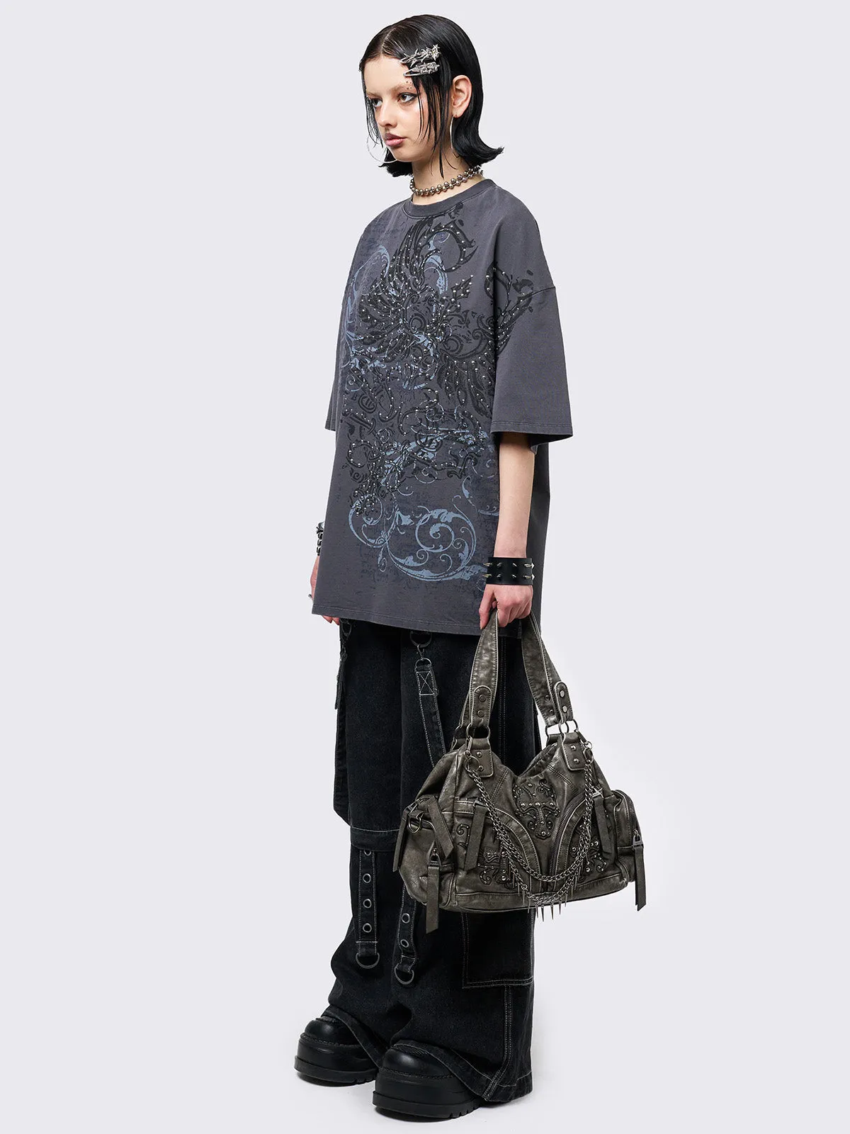 Charcoal Washed T-Shirt sold by Minga London product image thumbnail 5