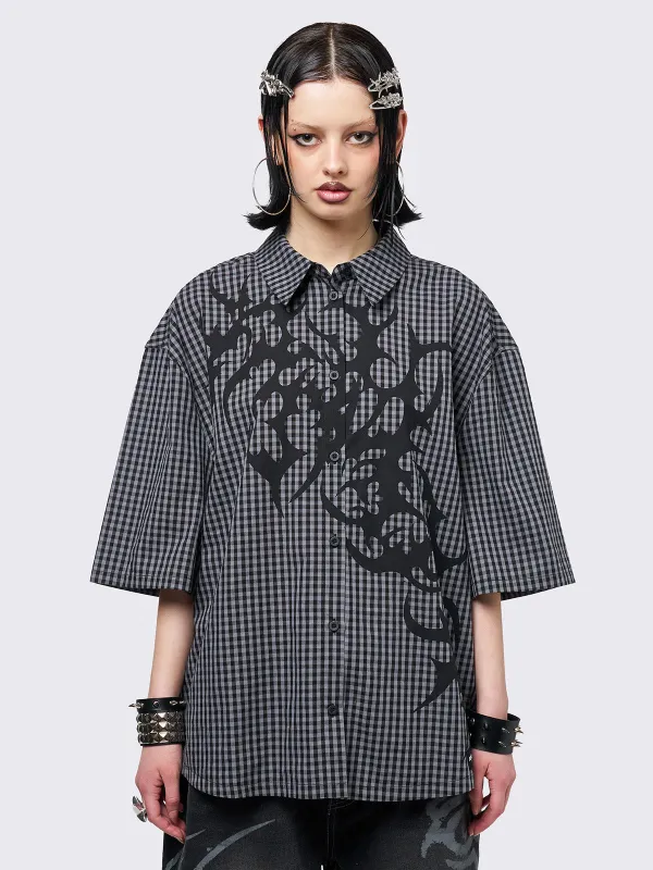 Tattooed Check Shirt sold by Minga London