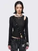 Aryana Black Cut-Out Top sold by Minga London