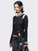 Aryana Black Cut-Out Top sold by Minga London
