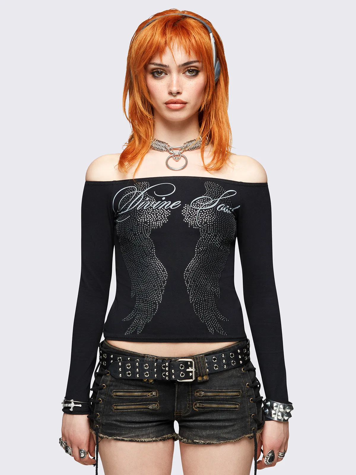 Divine Soul Off-Shoulder Top sold by Minga London product image thumbnail 4