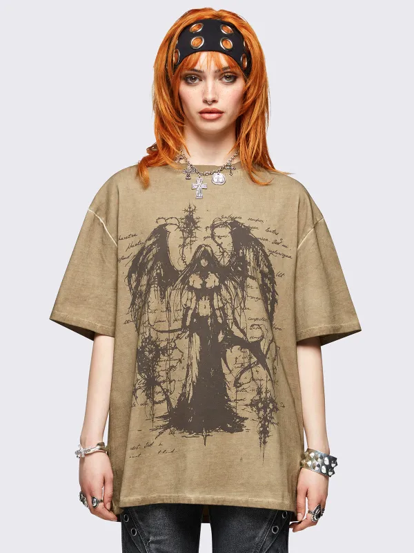 Nightmare Washed T-shirt sold by Minga London