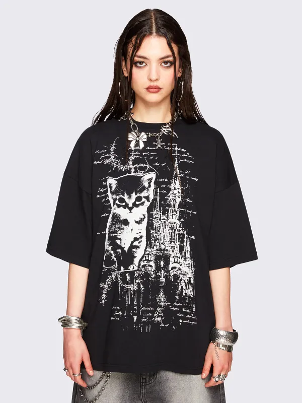 Enchanted Feline T-shirt sold by Minga London