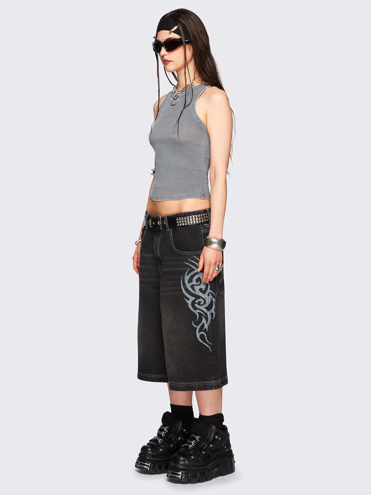 Cyber Washed Jorts sold by Minga London product image thumbnail 5