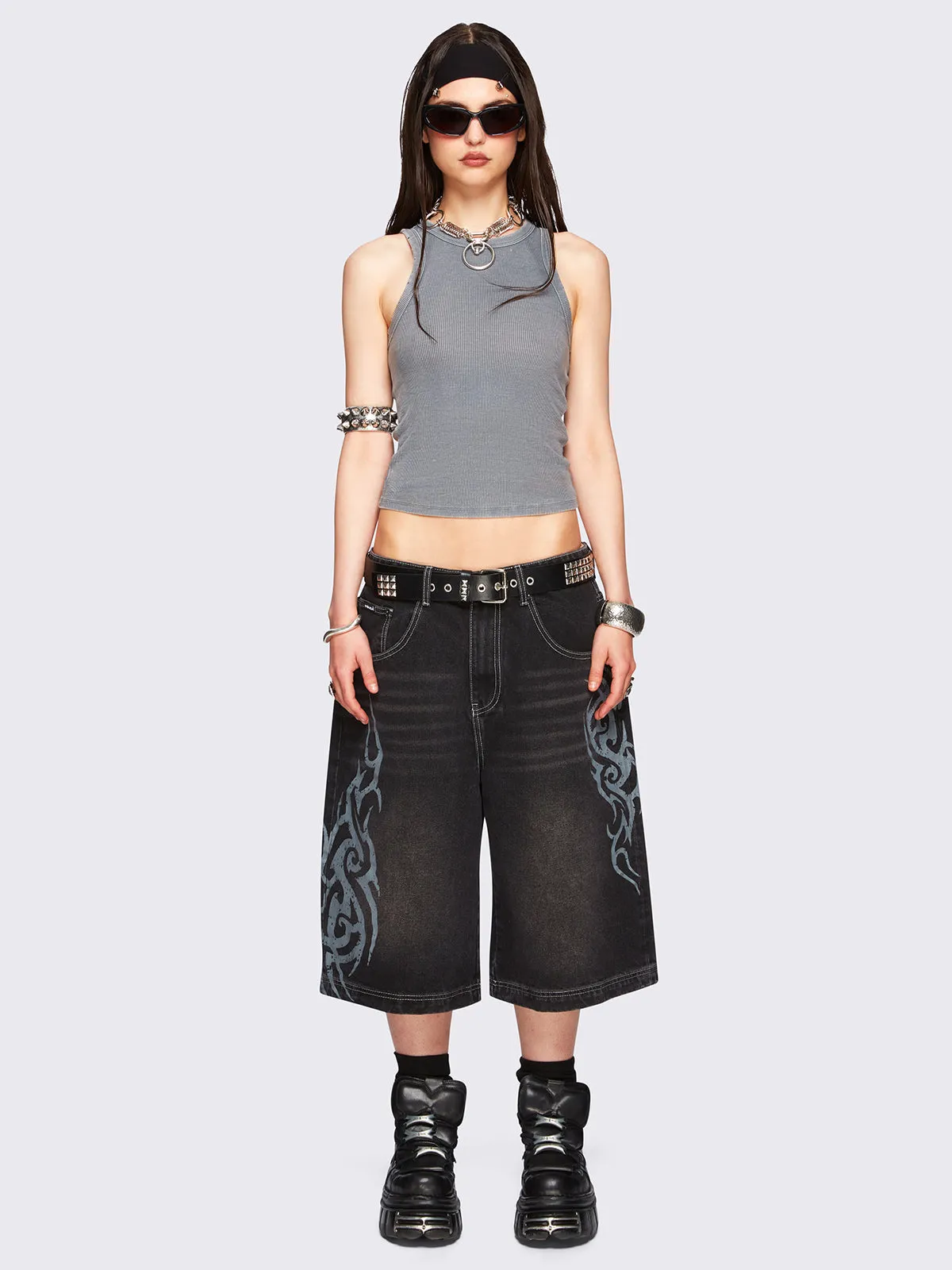Cyber Washed Jorts sold by Minga London product image thumbnail 3