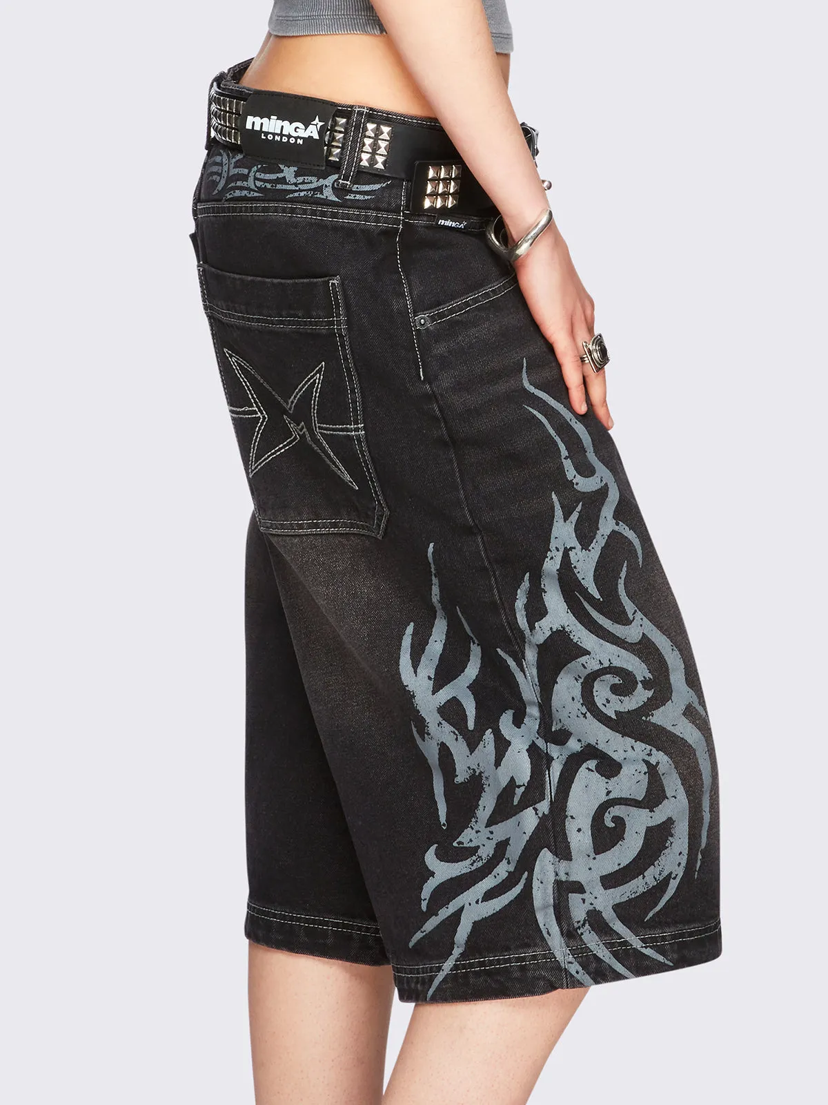 Cyber Washed Jorts sold by Minga London product image thumbnail 4