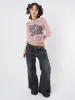 Lost Rose Pale Pink Graphic Top sold by Minga London