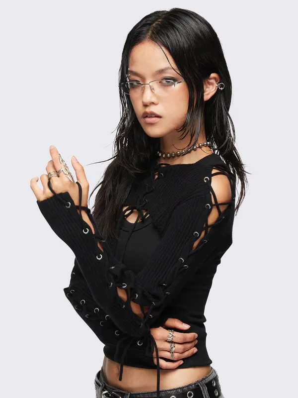 Skye Lace-Up Shrug sold by Minga London