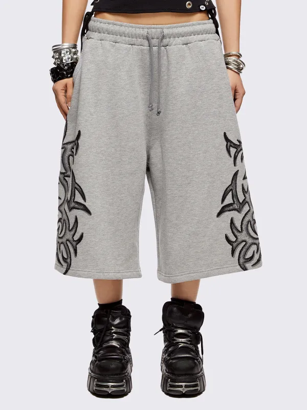 Gritty Grey Sweat Shorts sold by Minga London