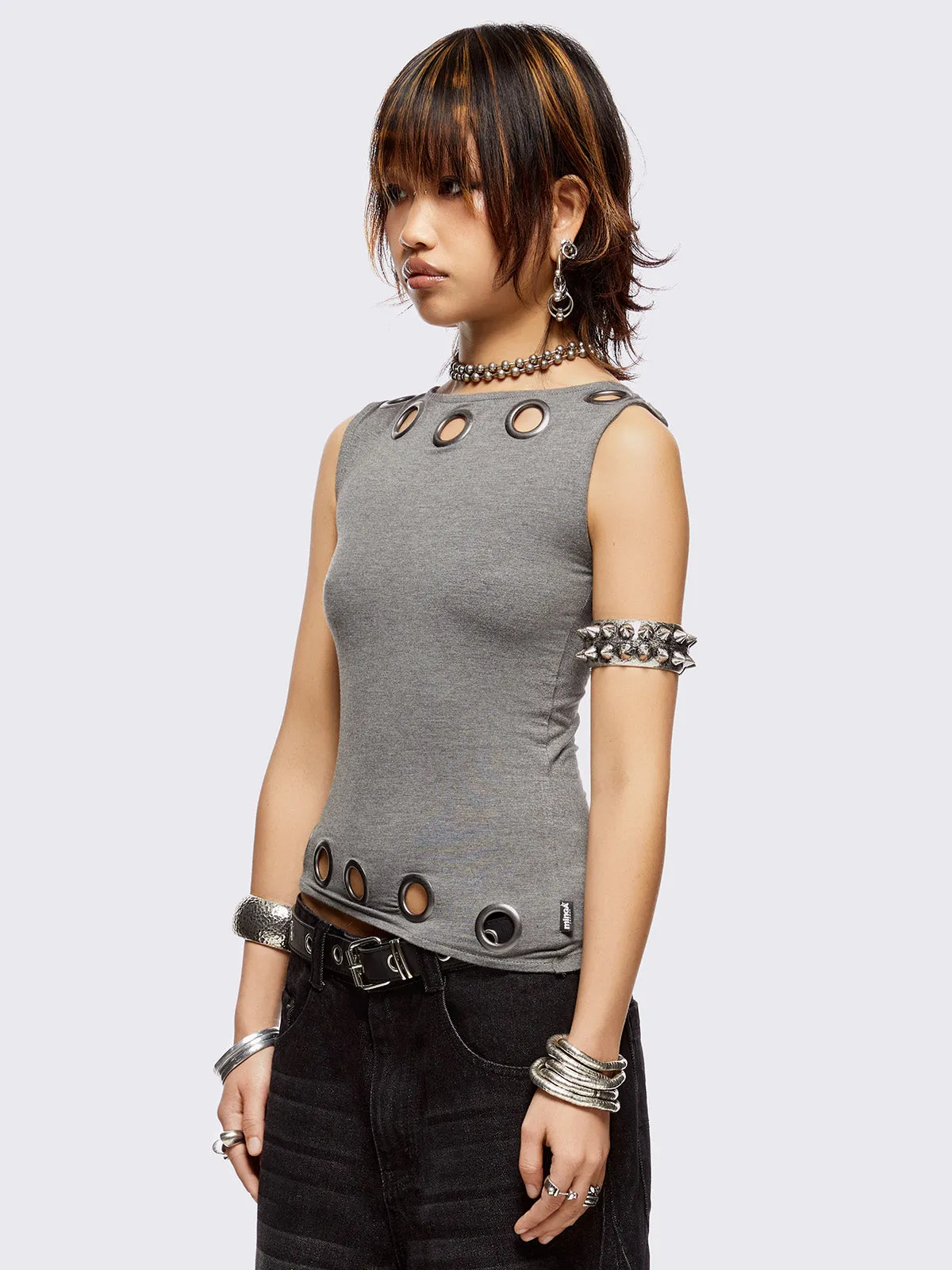 Axl Grey Top sold by Minga London product image thumbnail 3
