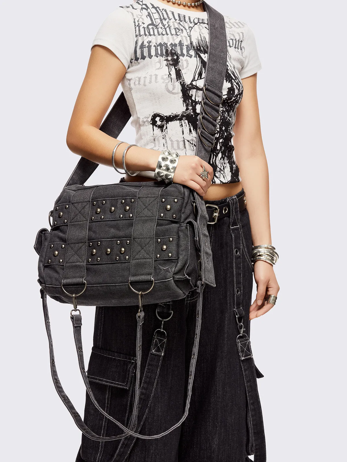 Trek Denim Crossbody Bag sold by Minga London product image thumbnail 2