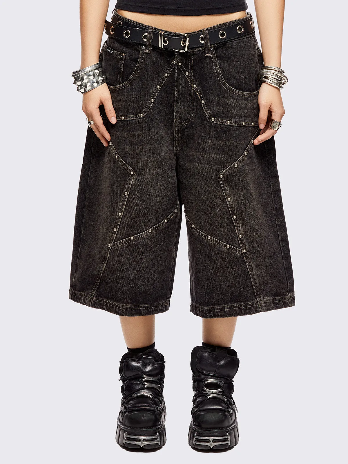 Star! Washed Jorts sold by Minga London