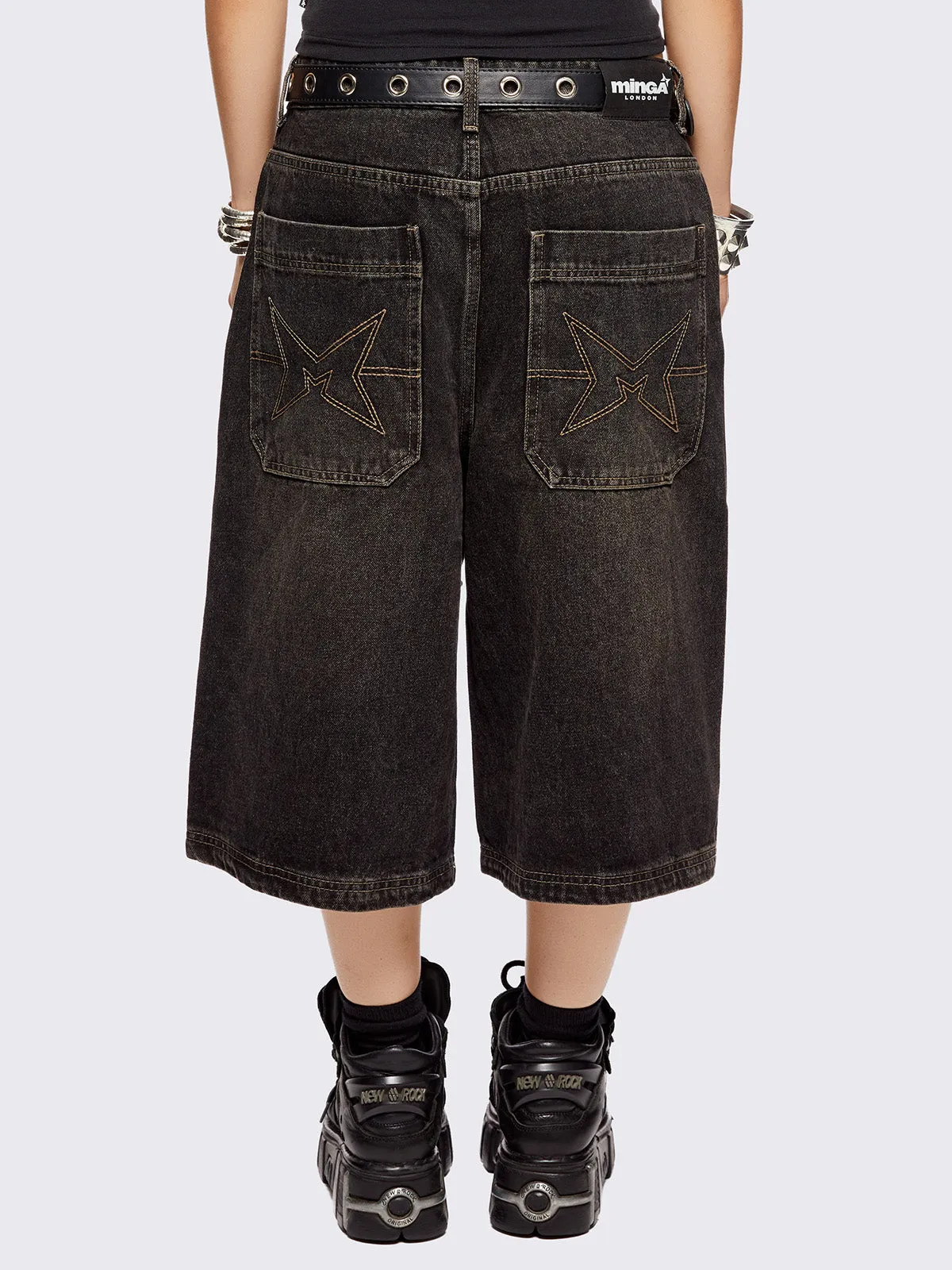Star! Washed Jorts sold by Minga London product image thumbnail 3