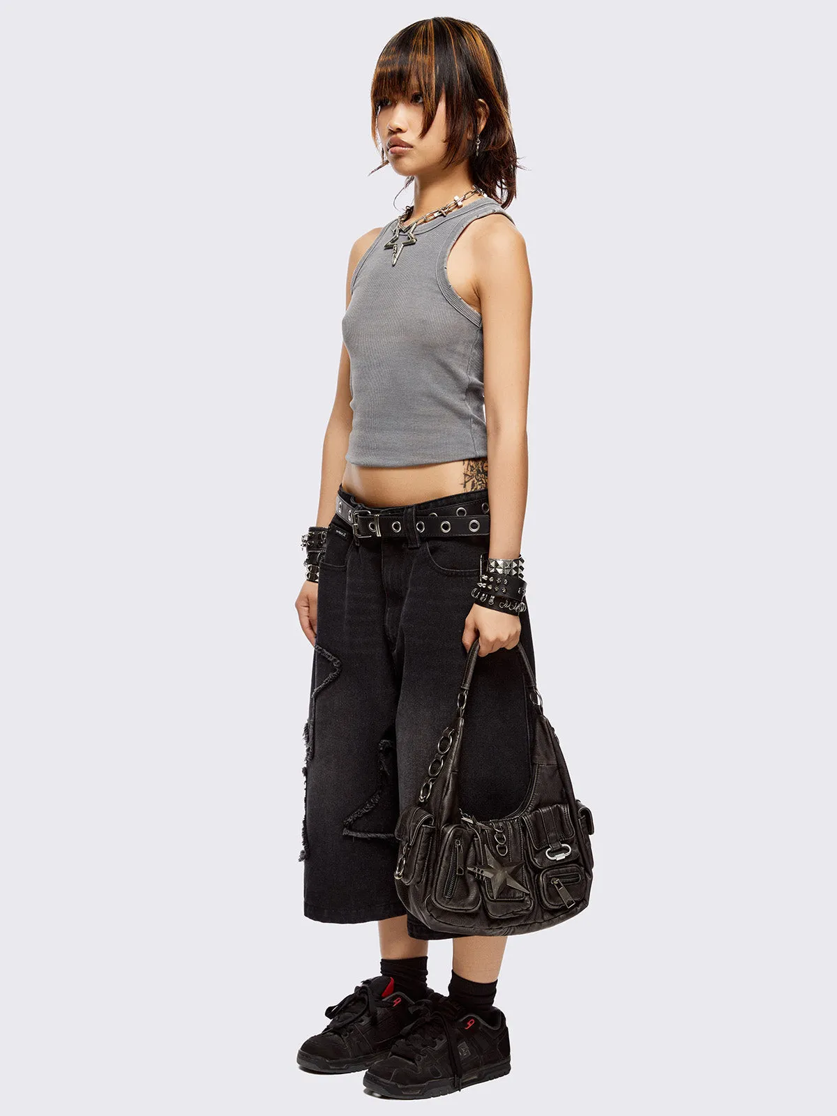 Starstruck Washed Jorts sold by Minga London product image thumbnail 4