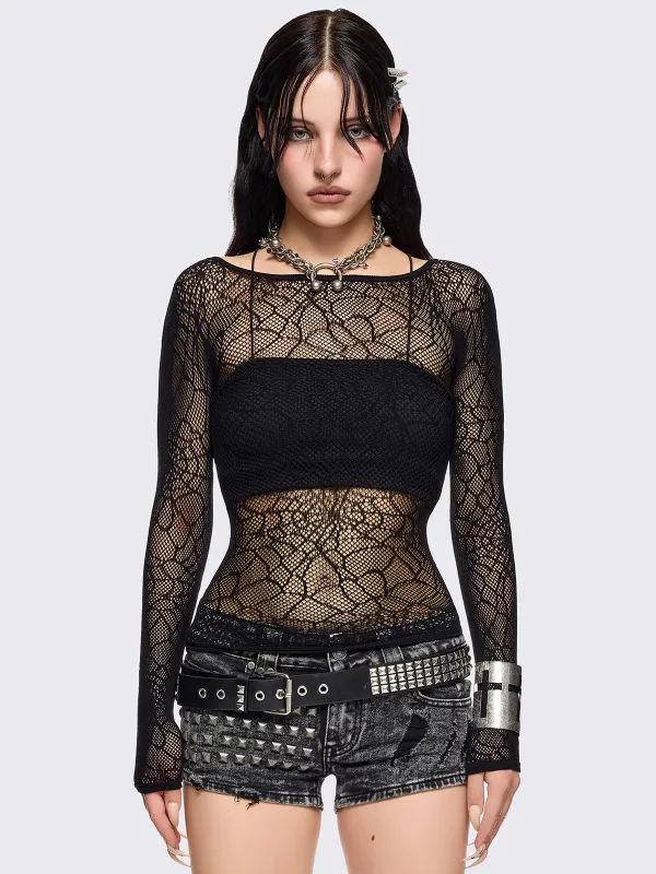 Spider Web Fishnet Top sold by Minga London