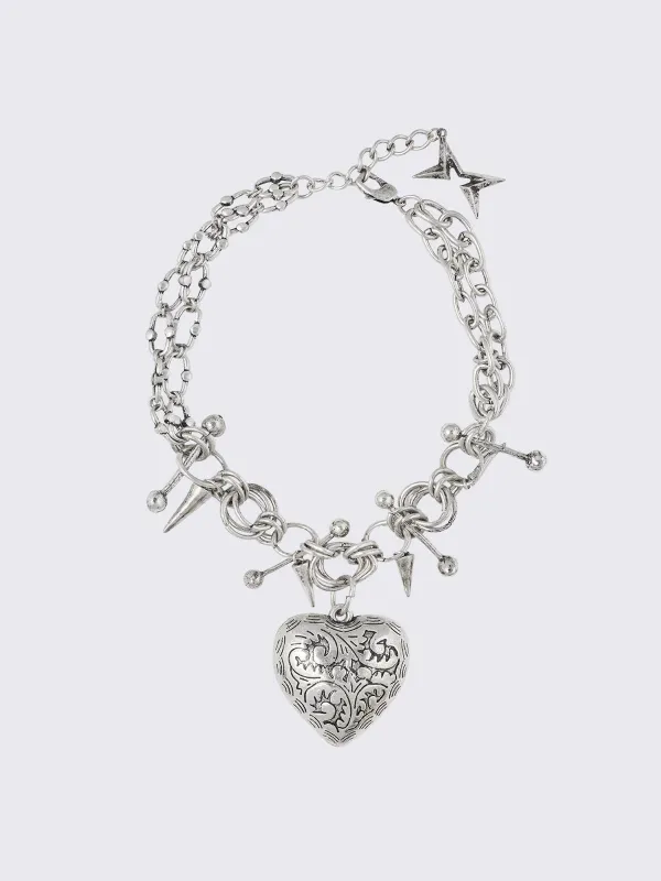 Broken Heart Charm Necklace sold by Minga London