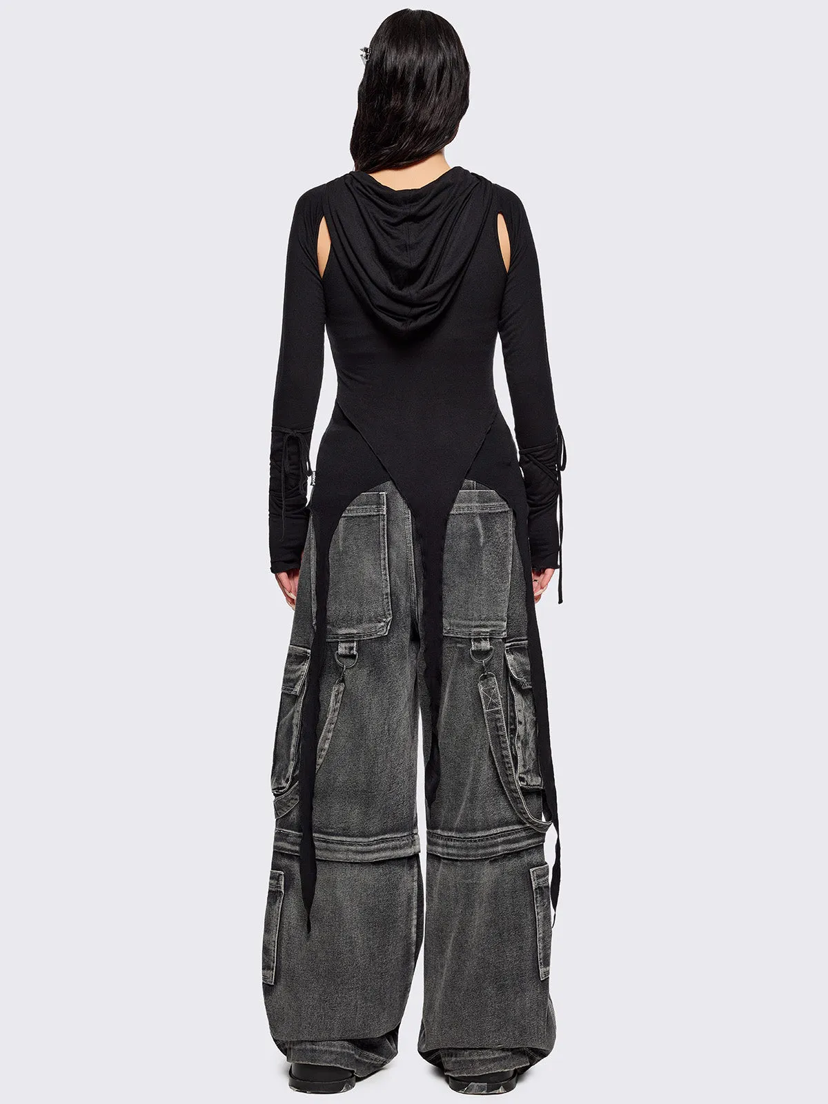 Klyx Cut-Out Hooded Top sold by Minga London product image thumbnail 3