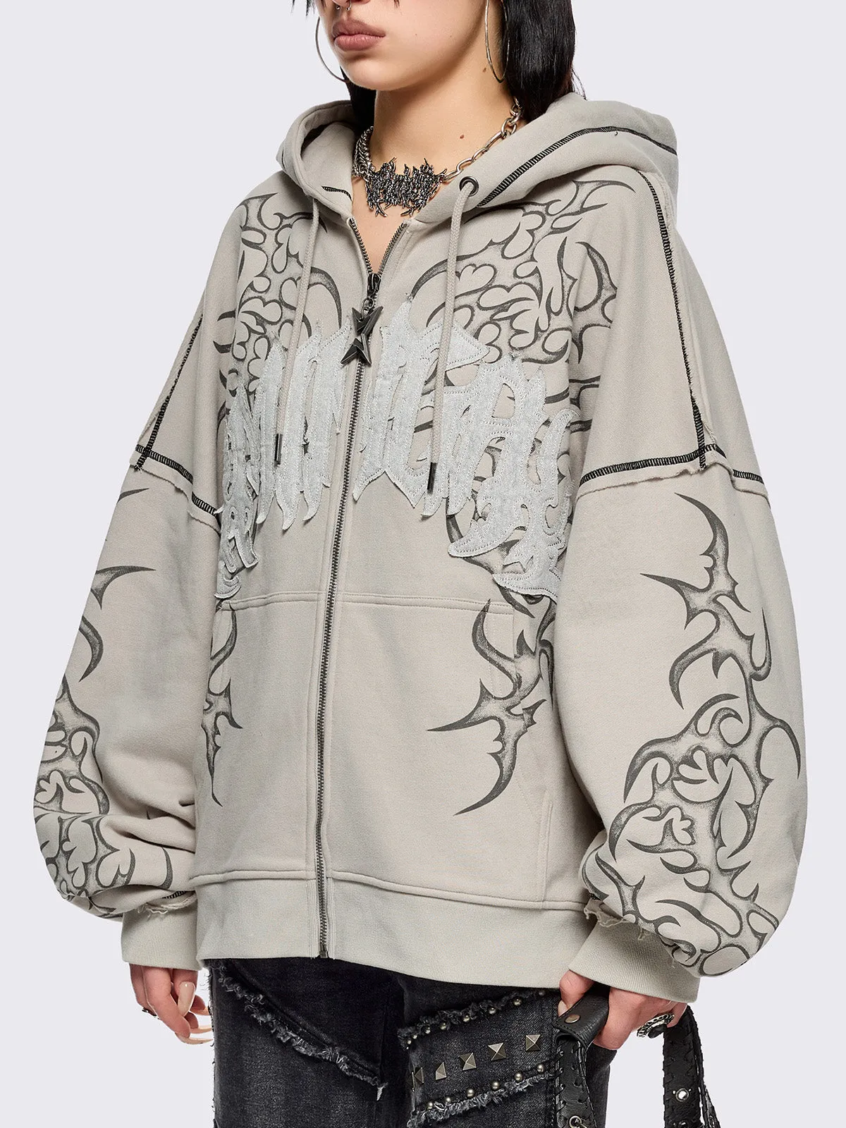 Dust Zip Up Hoodie sold by Minga London product image thumbnail 3