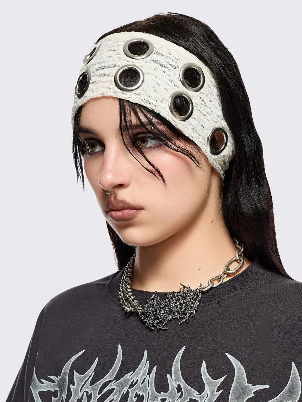 Elektra Ecru Lace Headband sold by Minga London