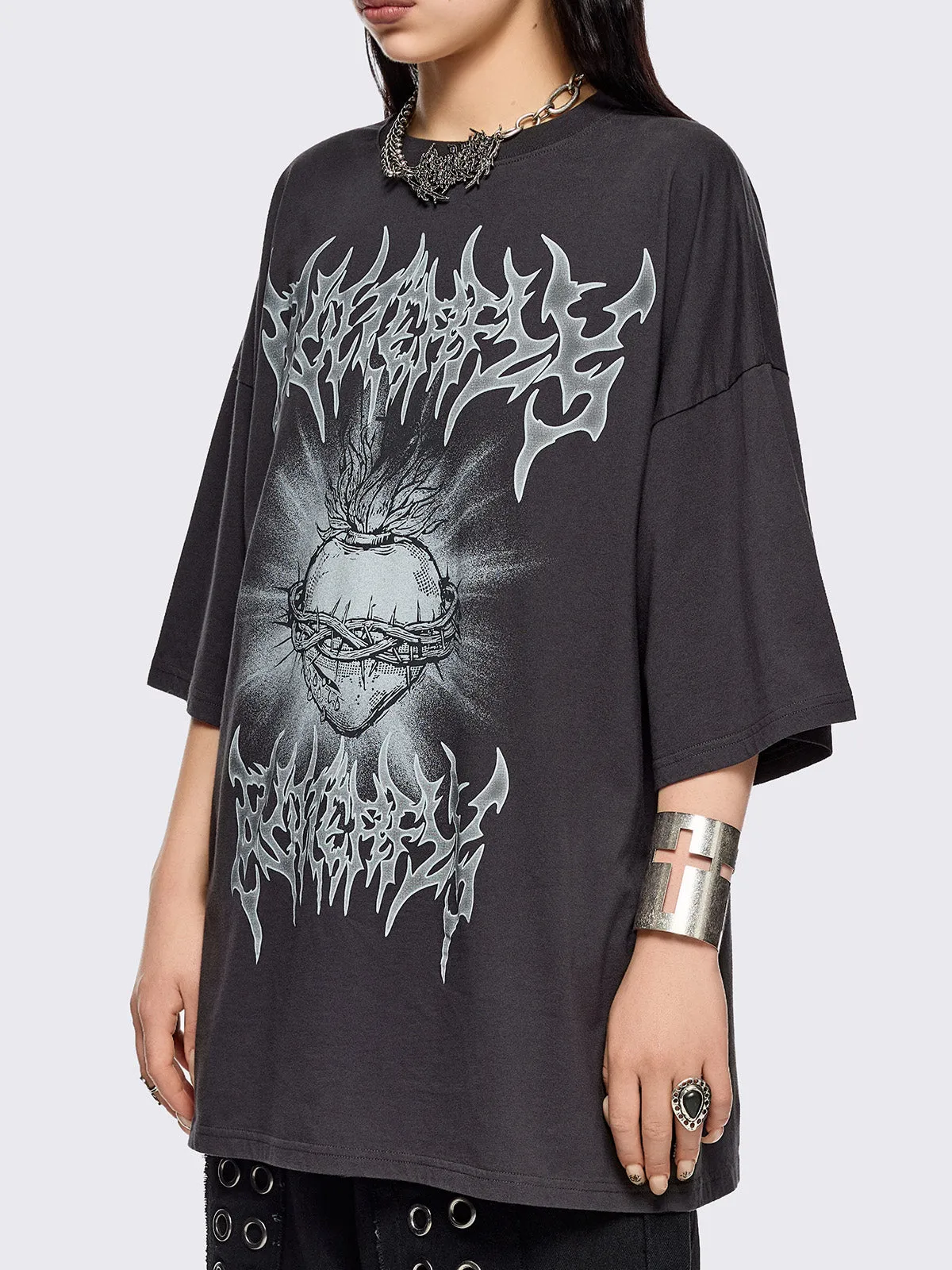 Sacred Heart T-Shirt sold by Minga London product image thumbnail 3