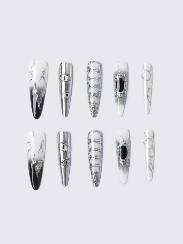 Chrome Crush Press On Nail Set sold by Minga London