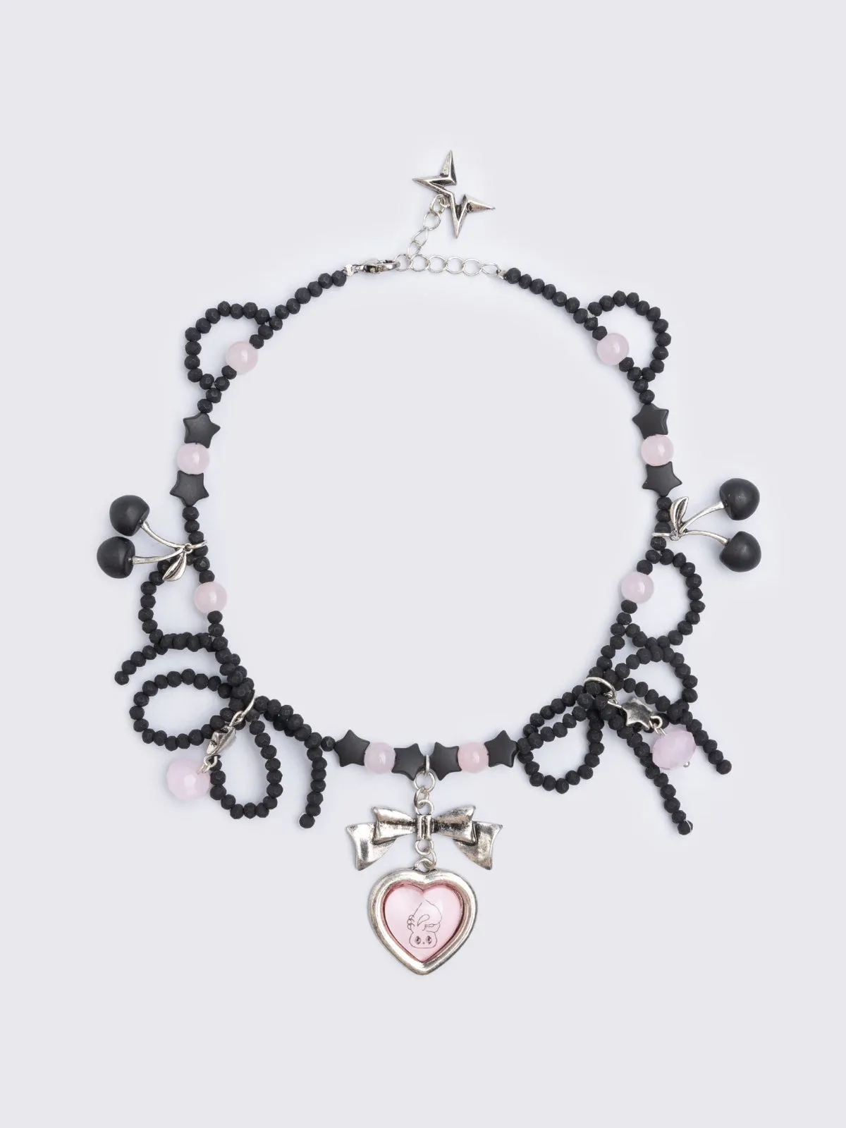Minga x Esther Bunny Beaded Necklace sold by Minga London