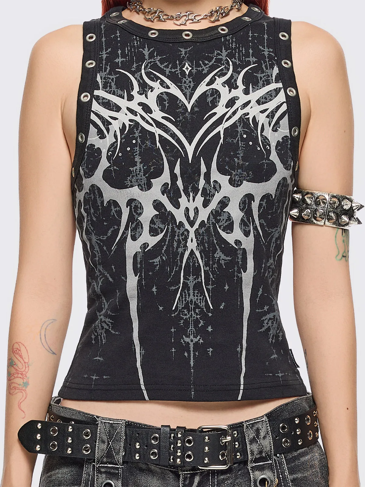 Glitch Heart Vest Top sold by Minga London product image thumbnail 3