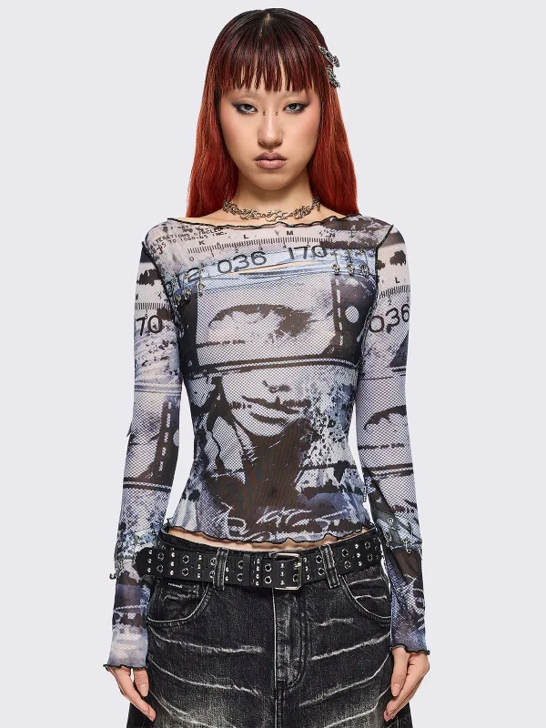 Unseen Mesh Top sold by Minga London