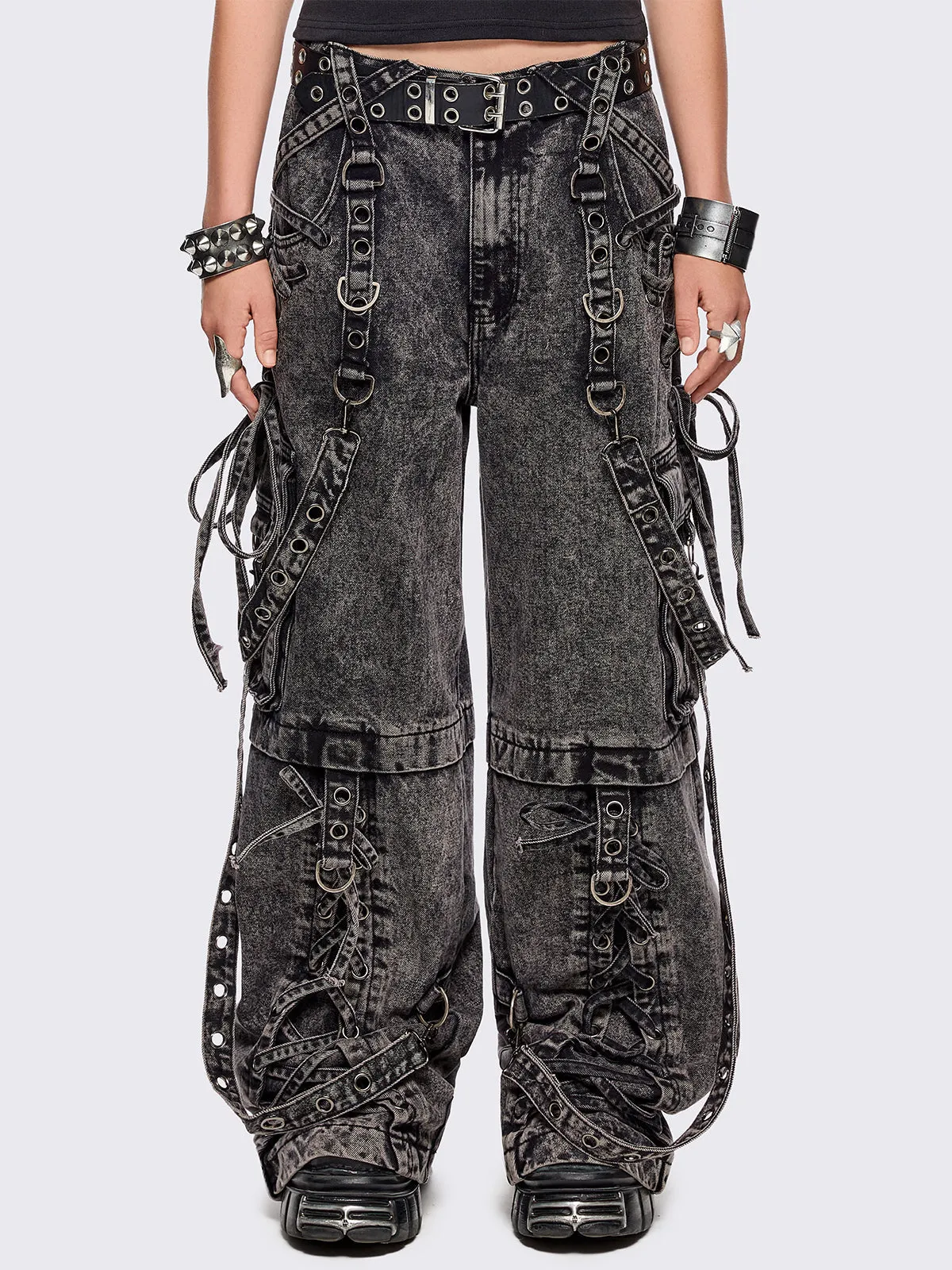 Blink Grey Cargo Jeans sold by Minga London