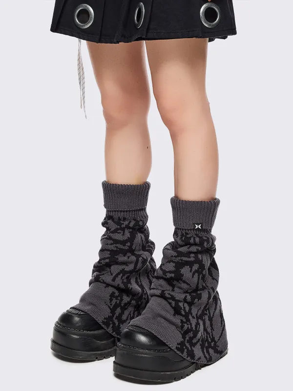 Obscure Grey Leg Warmers made by Minga London