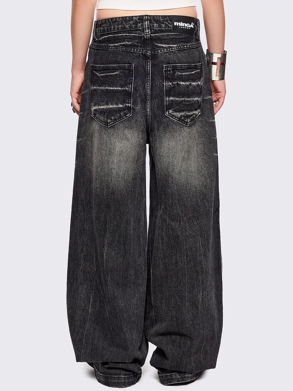Volt Black Baggy Jeans sold by Minga London product image thumbnail 3