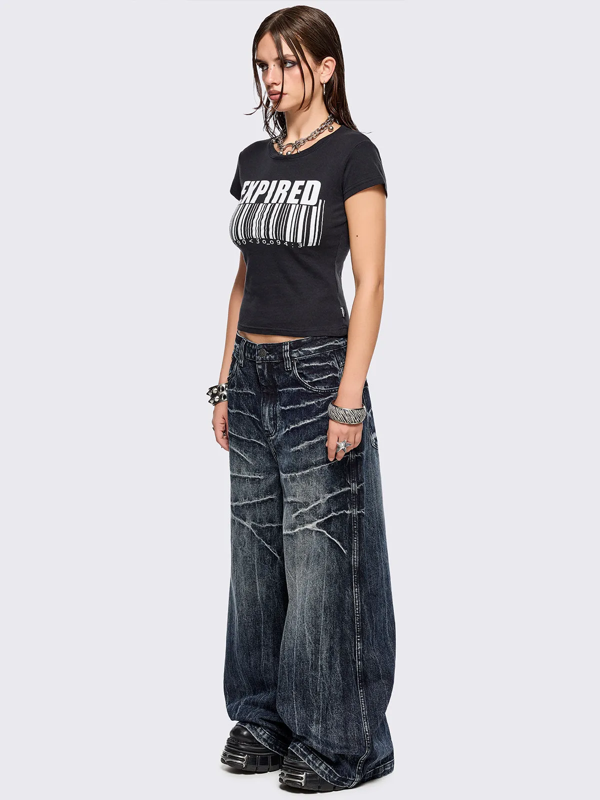 Volt Blue Baggy Jeans sold by Minga London product image thumbnail 4