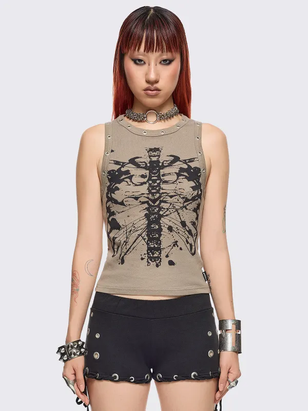 Under the Skin Vest Top sold by Minga London