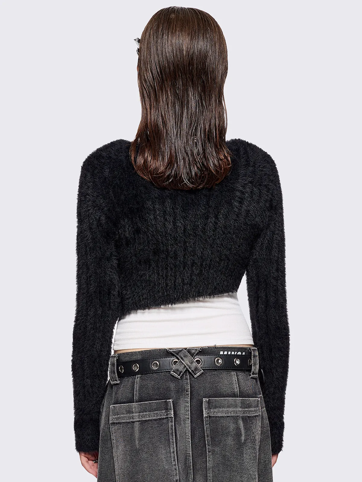 Demi Black Cut-Out Sweater sold by Minga London product image thumbnail 4