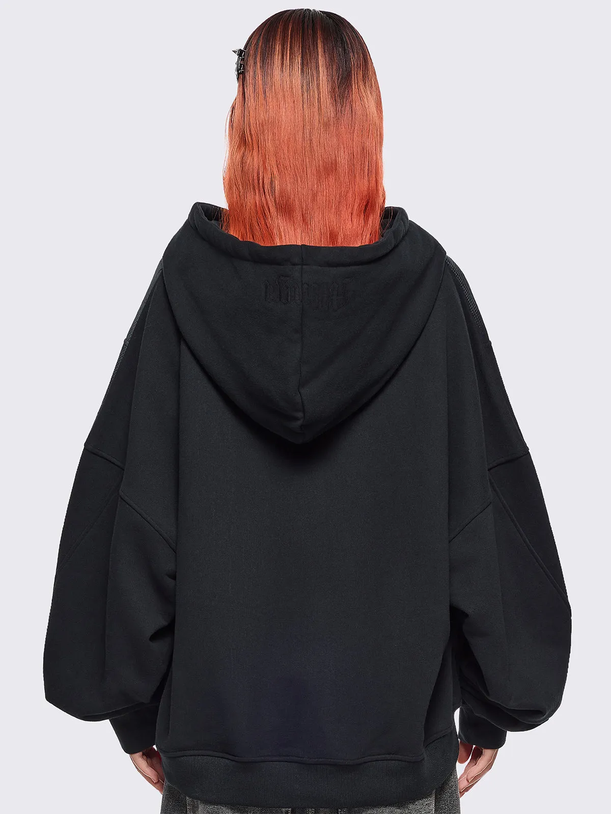 Black Angel Zip Up Hoodie sold by Minga London product image thumbnail 3