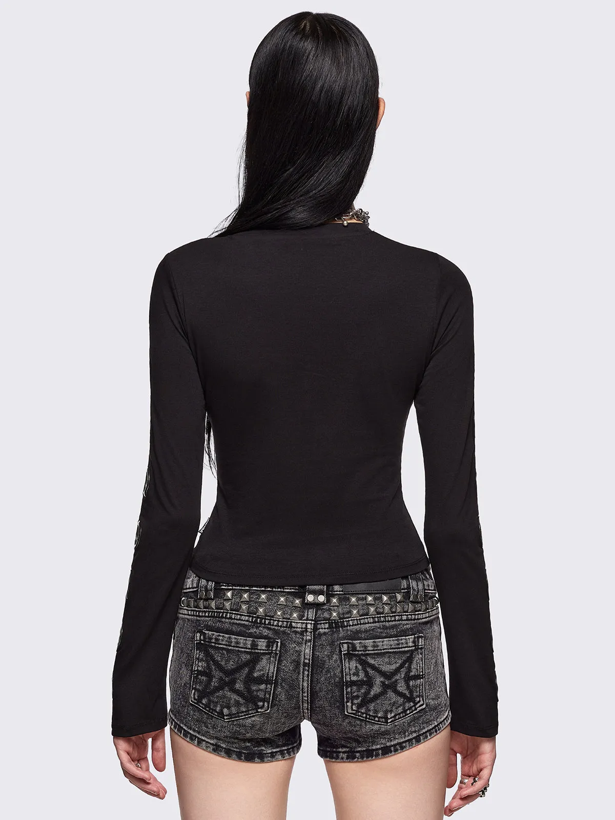 Moxie Black Cut-Out Top sold by Minga London product image thumbnail 4